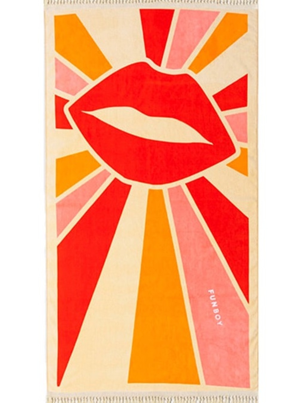 Funboy Red/Multi Disco Shag Beach Towel